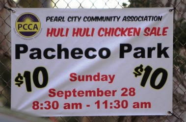 PCCA HOKU BBQ CHICKEN fundraiser this Sunday, September 28 at Pacheco Park